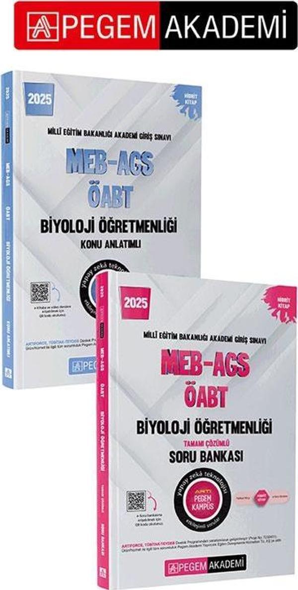 PEGEM AKADEMİ 2025 MEB-AGS-ÖABT Biyoloji Öğretmenliği Konu Anlatımlı +  2025 MEB-AGS-ÖABT Biyoloji T - Pegem Akademi Yayıncılık - Image 1