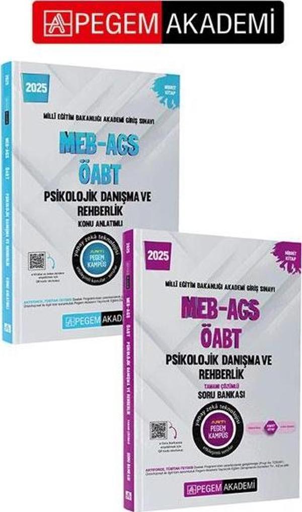 PEGEM AKADEMİ 2025 MEB-AGS-ÖABT Psikolojik Danışma ve Rehberlik Konu Anlatımlı + 2025 MEB-AGS-ÖABT P - Pegem Akademi Yayıncılık - Image 1