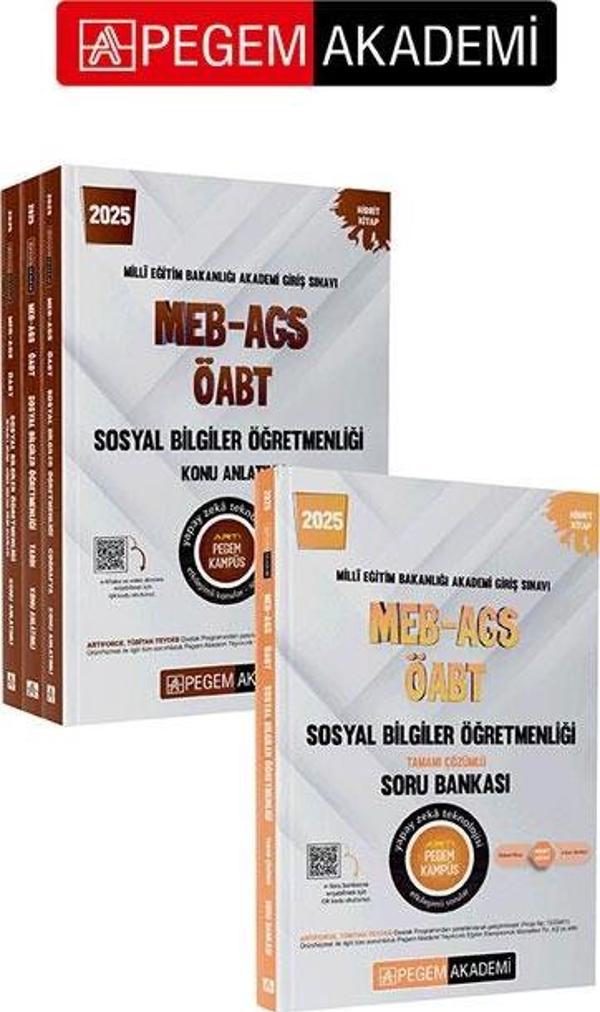 PEGEM AKADEMİ 2025 MEB-AGS-ÖABT Sosyal Bilgiler Öğretmenliği Konu Anlatımlı (3 kitap) +  2025 MEB-AG - Pegem Akademi Yayıncılık - Image 1