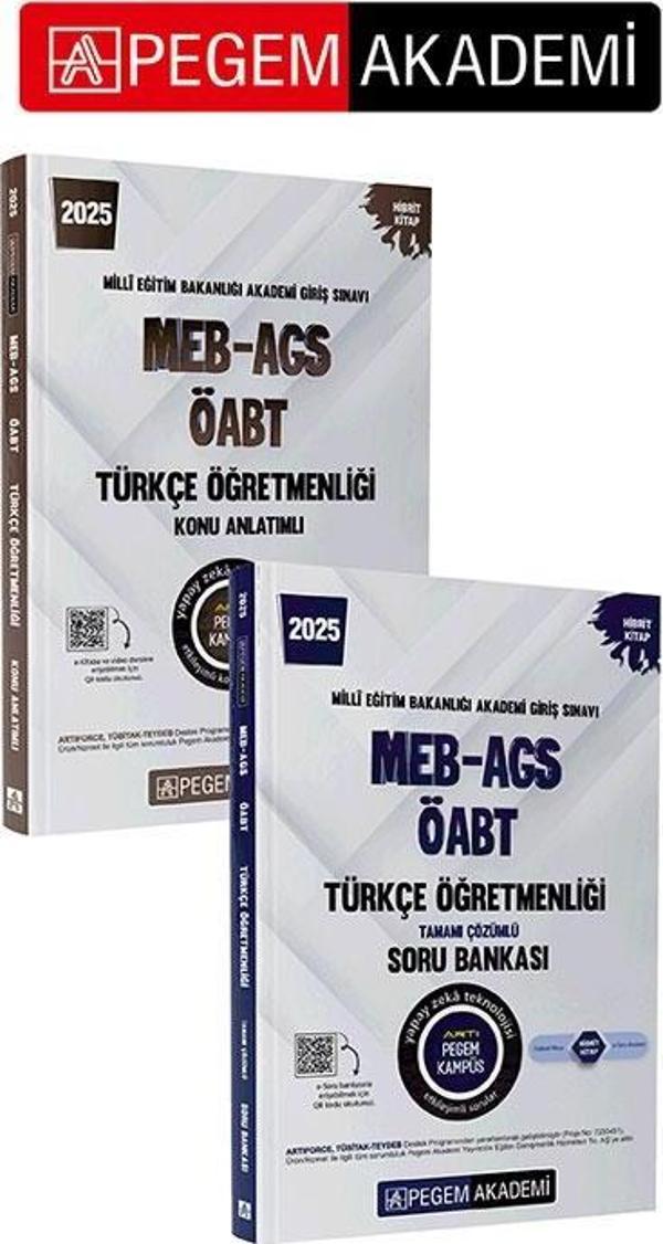 PEGEM AKADEMİ 2025 MEB-AGS-ÖABT Türkçe Öğretmenliği Konu Anlatımlı  + 2025 MEB-AGS-ÖABT Türkçe Tamam - Pegem Akademi Yayıncılık - Image 1