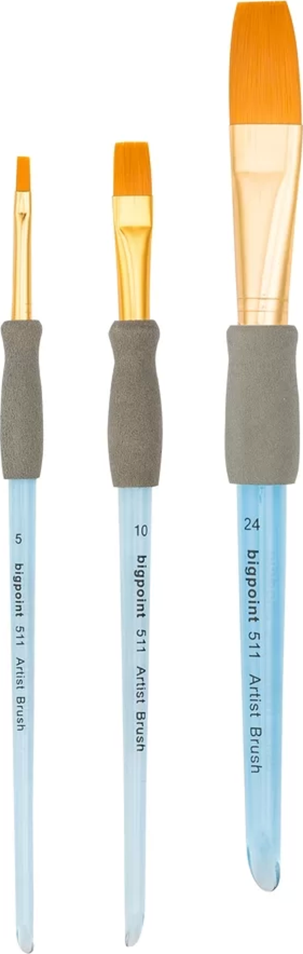 Bigpoint 511 Serisi Sentetik Kıl Akrilik Sap Düz Kesik Fırça No: 5 - Image 1