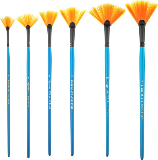 Bigpoint 213 Serisi Sentetik Kıl Yelpaze Fırça No: 8 - Image 1