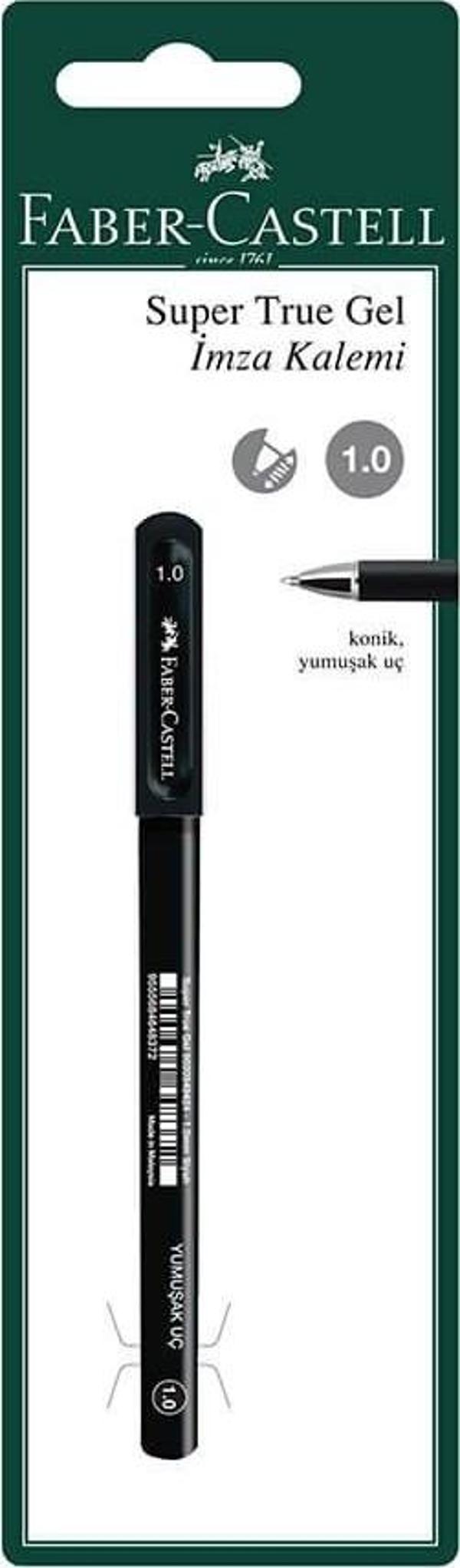 Faber-Castell True Gel İmza Kalemi Siyah Blister Ambalaj - Image 1