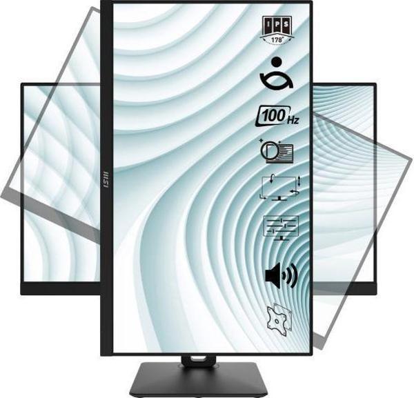 MSI PRO MP271AP 27'' FHD FLAT IPS 100HZ 1MS ADAPTIVE-SYNC PIVOT MONITOR - Image 1