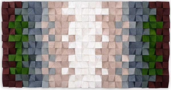 Desyhane Uranüs 110X55Cm El Yapımı Mozaik Ahşap Duvar Tablosu - Image 1