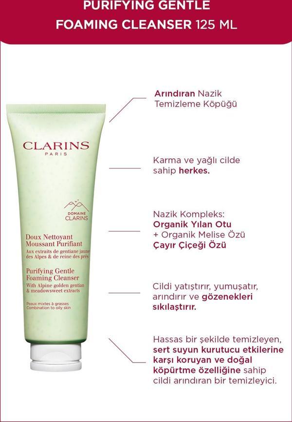 Clarins Purıfyıng Gentle Foamıng Cleanser 125 Ml - Normalden Kuruya Dönük Ciltler İçin Temizleyici - Image 1