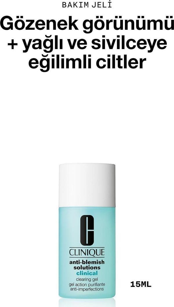 Clinique Anti-Blemish Solutions™ Clinical Siyah Nokta Ve Sivilce Görünümünü Azaltan Bakım Jeli 15 Ml - Image 1