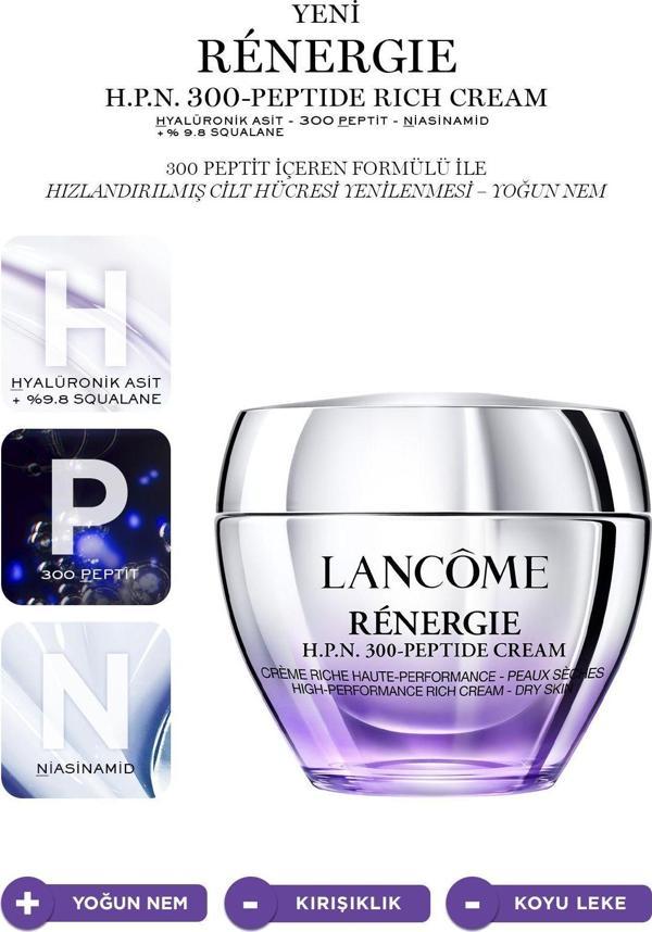 Lancome Rénergie H.P.N.-300 Peptide Cream Hyalüronik Asit, 300-Peptit, Niasinamid 50 Ml 3614273924061 - Image 1