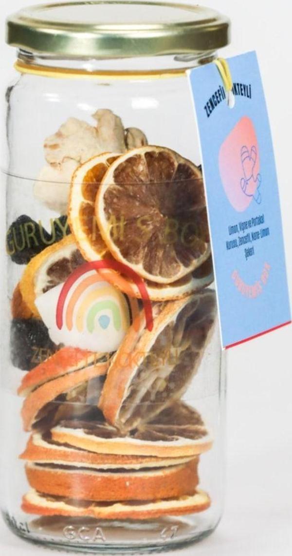 Guruyemiş Box Zencefil Aromalı Limon Portakal Kirazlı Kokteyl Yapım Kiti 500Ml 50Cl 8 - 10 Kişilik - Image 1