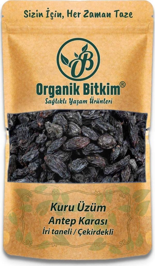 Organik Bitkim Antep Karası Üzüm Kurusu Iri Boy Çekirdekli 1000 gr. - Image 1