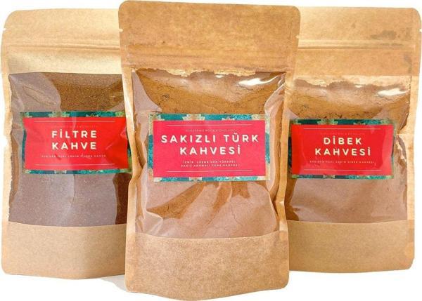 Guruyemiş Box Kahvesiz Asla Seti 3Lü Filtre Kahve Sakızlı Türk Kahvesi Dibek Kahvesi Gurme Kahveseti - Image 1