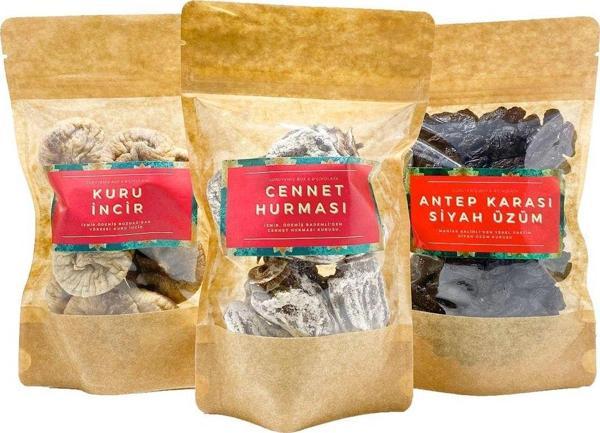 Guruyemiş Box Kuru Meyve Tanışma Seti Incir Cennet Hurması Antep Karası Üzüm Yöresel Gıda Seti - Image 1