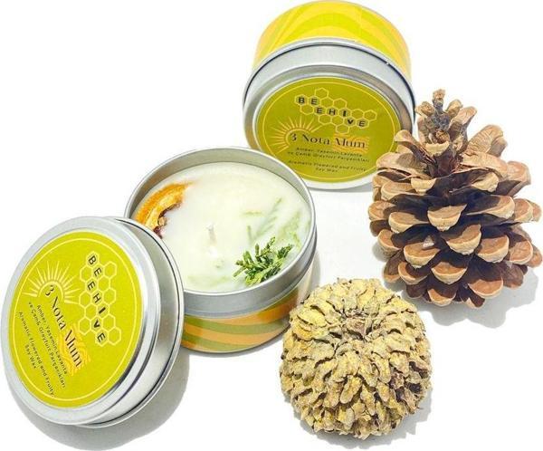 Guruyemiş Box 3 Nota Hediyelik Mum Soya Mum Doğal 90 gr. - Image 1