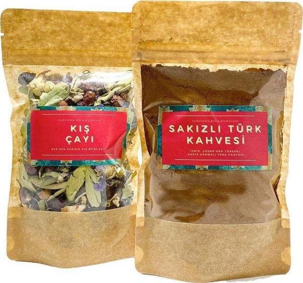 Guruyemiş Box Çay Saati Seti Karışık Bitki Çayı Sakızlı Türk Kahvesi - Image 1