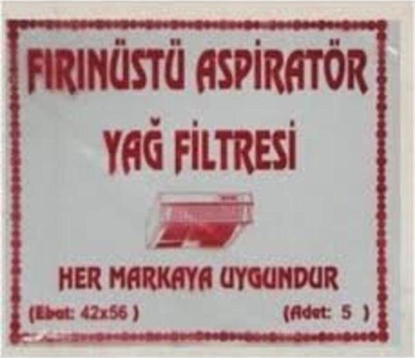 Fırıncım Fırınüstü Kağıt Aspiratör Yağ Filtresi Bez 5 Adet - Image 1