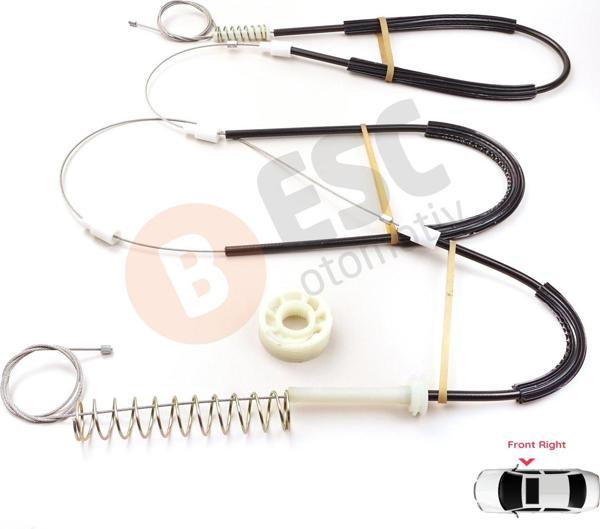 ESC Otomotiv Porsche 911 996 986 CC için Ön Sağ Cam Kriko Tamir Seti 99654207604 - Image 1