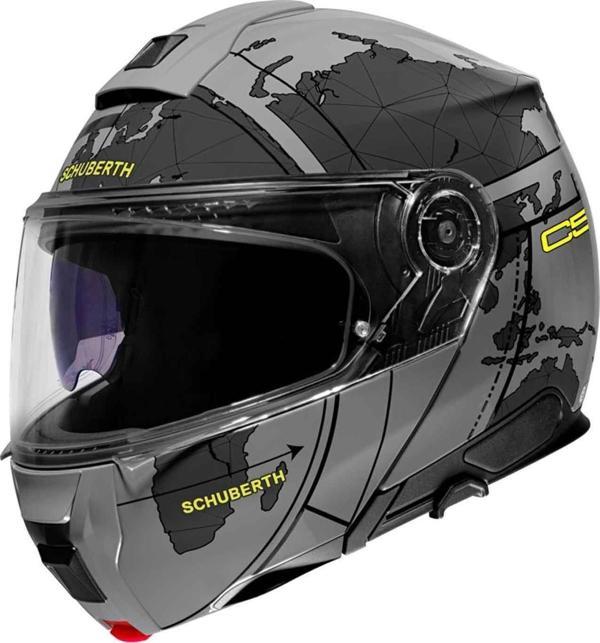 Schuberth C5 Globe Grey Çene Açılır Motosiklet Kaskı - Image 1