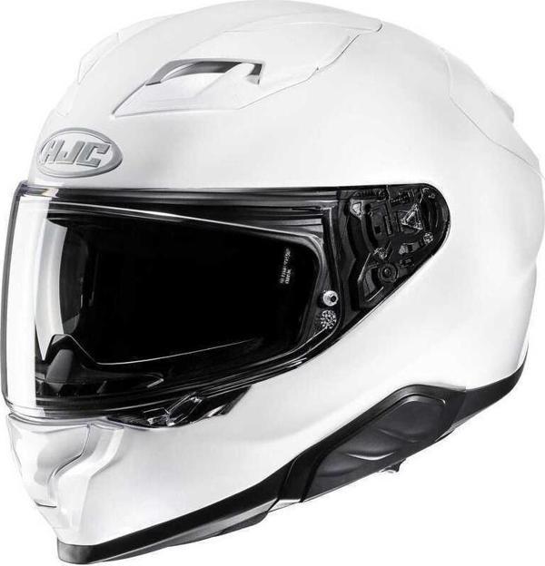 Hjc F71 İnci Beyazı Kapalı Kask - Image 1
