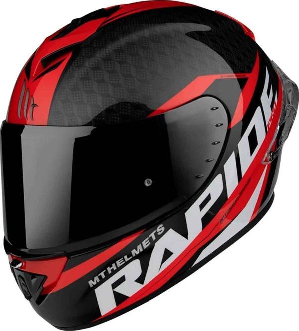Mt Rapide Pro Carbon C5 Gloss Full Face Motosiklet Kaskı - Image 1