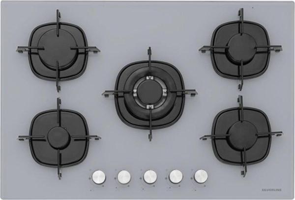 Silverline Cs5365S01 Gri Cam Ankastre Ocak 75 Cm Emaye Izgaralı - Image 1