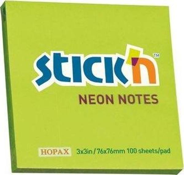 Hopax Not Kağıt Stickn Neon Yeşil 100 Yaprak - Image 1