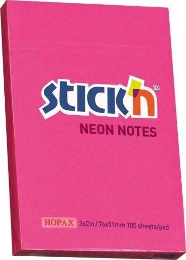 Hopax Not Kağıdı Stickn 76x51 Neon Magenta 100Yaprak - Image 1