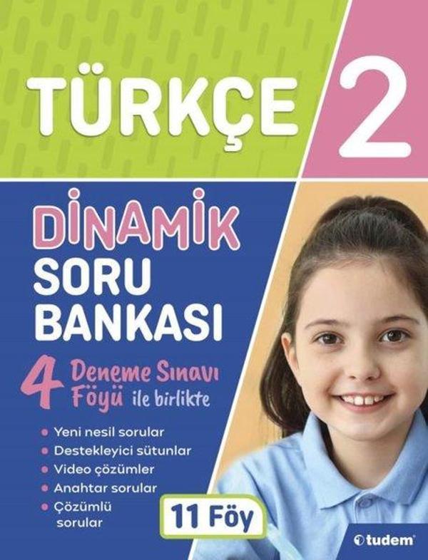 2.Sınıf Türkçe Dinamik Soru Bankası - Tudem Yayınları - Ders Kitapları - Image 1