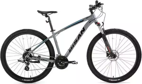 Bisan Mtx 7300 27,5 Jant 24 Vites Dağ Bisikleti 43 cm Metalik Gri - Mavi - Image 1