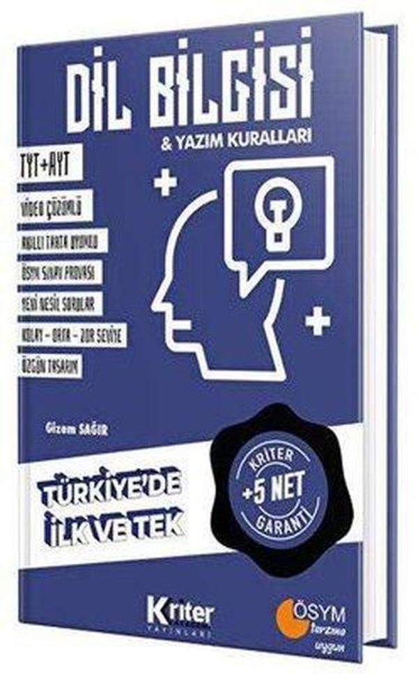Dil Bilgisi-5 Net Garantili-Türkiye'de İlk ve Tek - Kriter Akademi Yayınları - Image 1