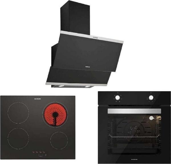 Silverline Elektrikli Ocak 3'Lü Ankastre Set (3420 Classy . - Vc8210B01 Elk. Ocak - Bo6501B01 Fırın) - Image 1