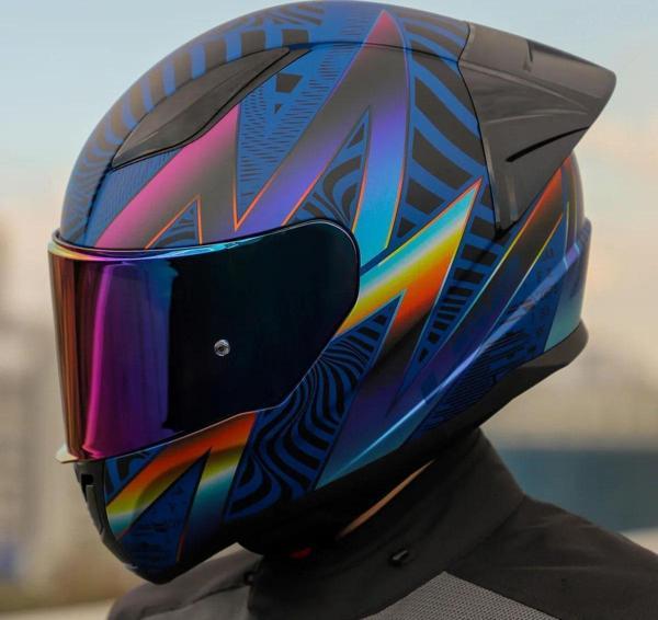 Ls2 Rapid 2 Optik Race Full Face Motosiklet Kaskı Yarış Spoiler +  Şeffaf + Gökkuşağı Vizörlü - Image 1