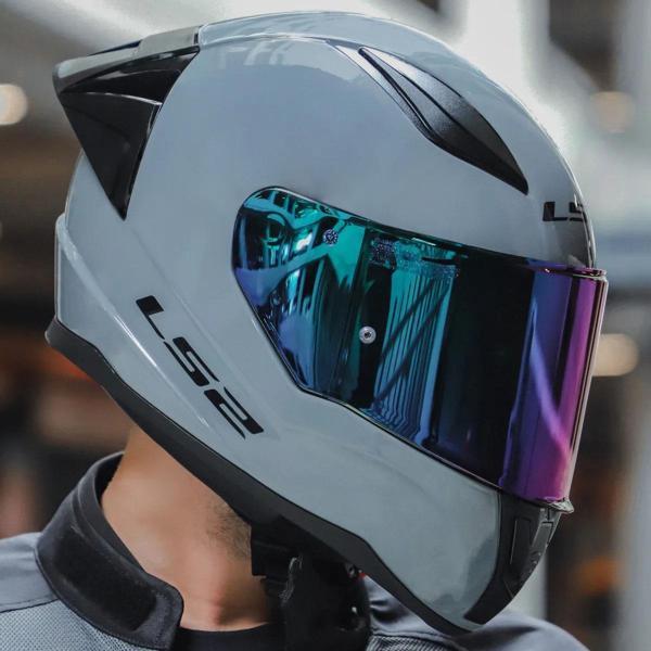 Ls2 Rapid 2 Race Full Face Motosiklet Kaskı Yarış Spoiler +  Şeffaf + Siyah Vizörlü - Image 1
