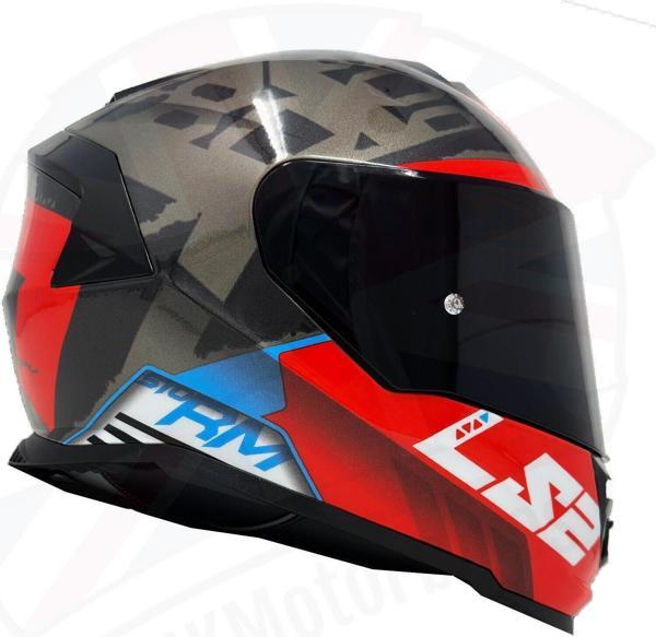 Ls2 Storm 2 Sprinter Full Face Motosiklet Kaskı Şeffaf + Siyah Vizörlü - Image 1