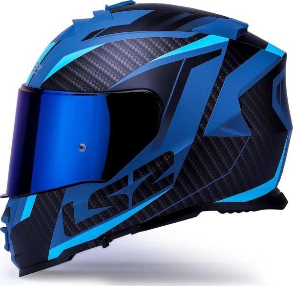 Ls2 Storm 2 Racer Full Face Motosiklet Kaskı Şeffaf + Gökkuşağı Vizörlü - Image 1