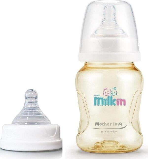 Milk İn 960Ec Silikon Emzikli Biberon - Süt Saklama Şişesi 180 ml - Image 1