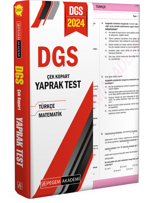 2024 Dgs Çek Kopart Yaprak Test - Pegem Akademi Yayıncılık - Image 1