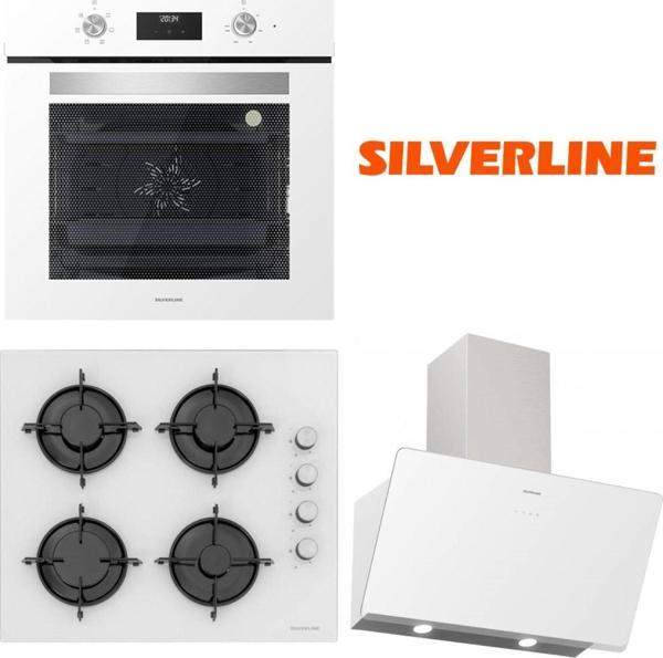 Silverline Beyaz Cam Ankastre Set Bo6502W02 - Cs5349W01 - 3457 Soho - Image 1