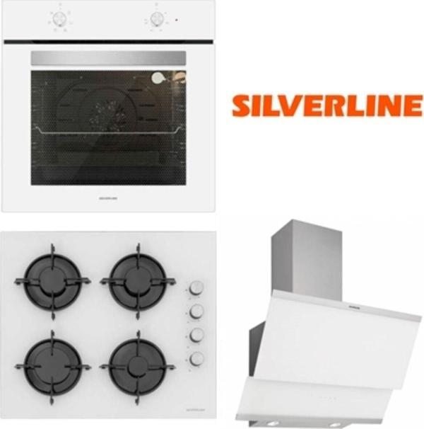 Silverline Beyaz Cam Ankastre Set Bo6501W01 - Cs5349W01 - 3420 Classy - Image 1