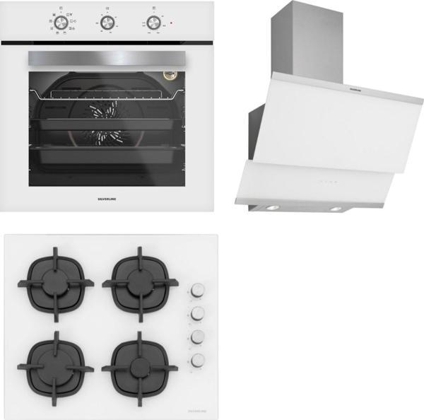 Silverline Beyaz Cam Ankastre Set Bo6503W01 - Cs5343W01 - 3420 Classy - Image 1