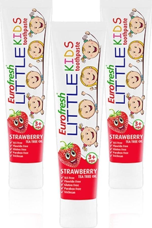 Farmasi Eurofresh Little Kids 3 Yaş Üzeri Çilek Aromalı Diş Macunu 50Gr X 3 Adet - Image 1
