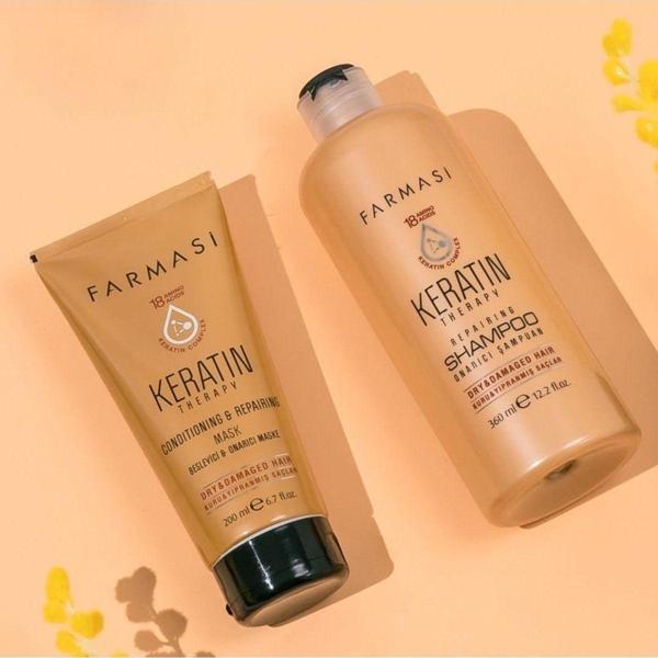Farmasi Onarıcı Şampuan 360Ml + Keratin Therapy Maske - Image 1