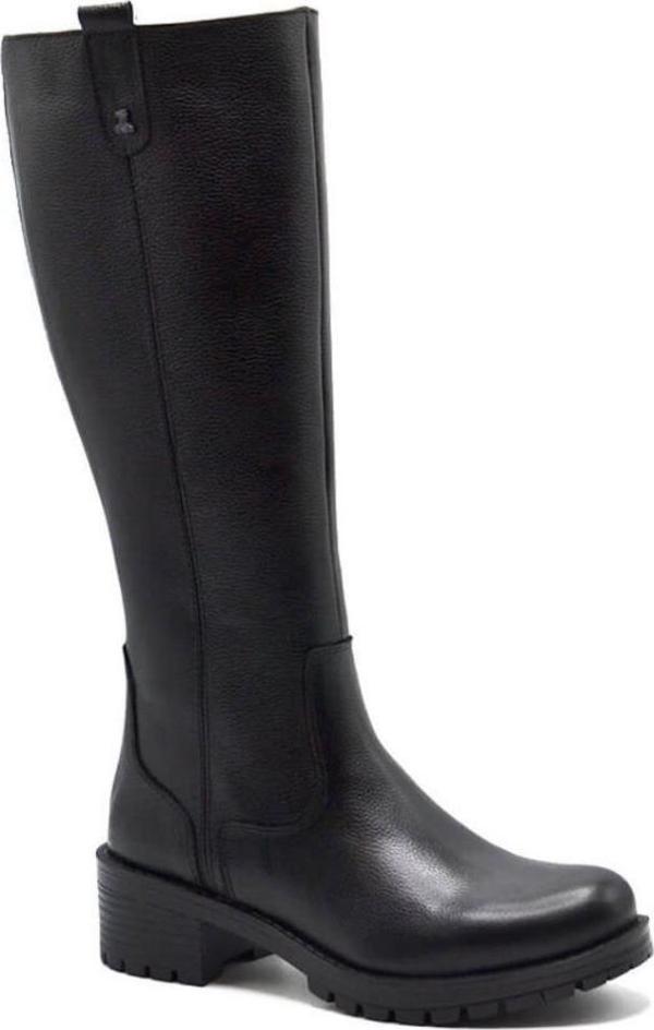 VENÜS 3322K KISA TOPUK FERMUARLI DERİ KLASİK ÇİZME - Image 1