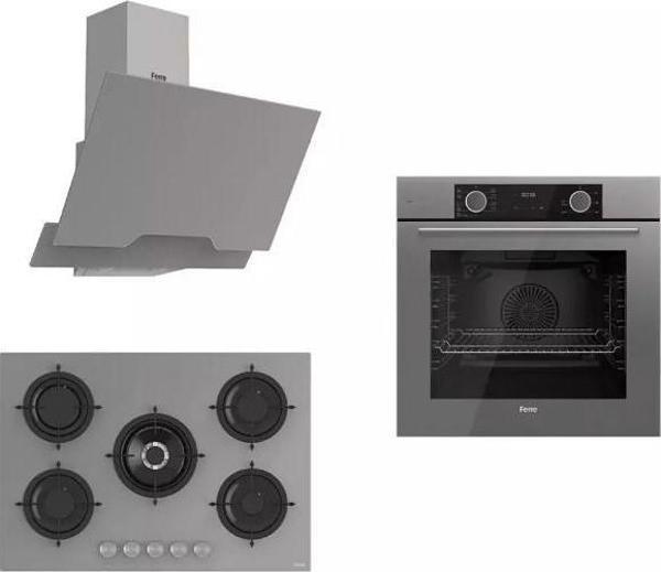 Ferre Fryart Rs Serisi Gri Ankastre Cam Set (D065 + Rs038 + Xe63Cpr) - Image 1
