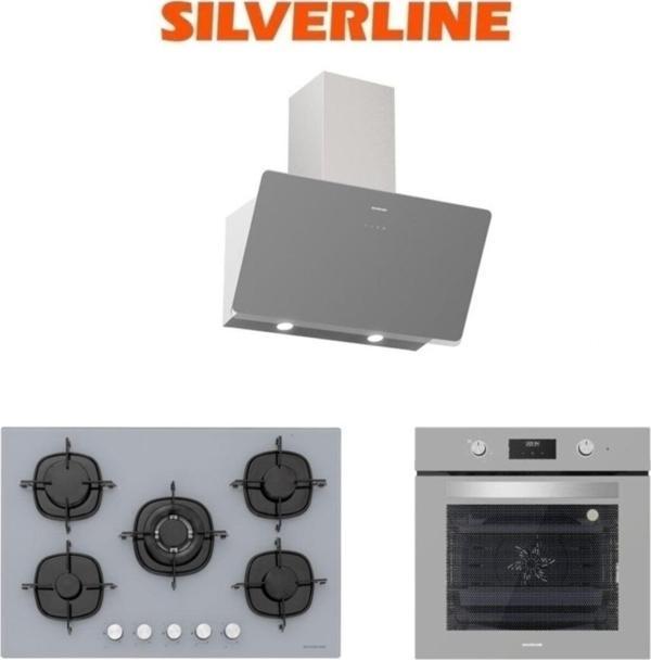 Silverline Gri Cam Ankastre Set (3457 Soho 60+Cs5365S01+Bo6502S02) - Image 1