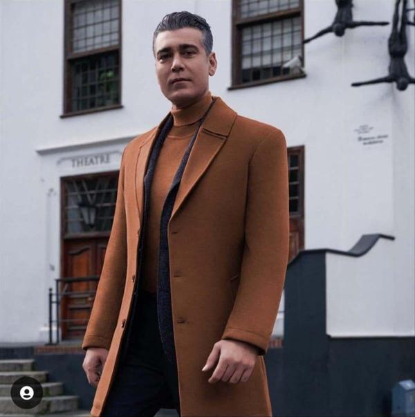 SÜVARİ Slim Fit Kırlangıç Yaka Kahverengi Erkek Kaşe Kaban - Image 1