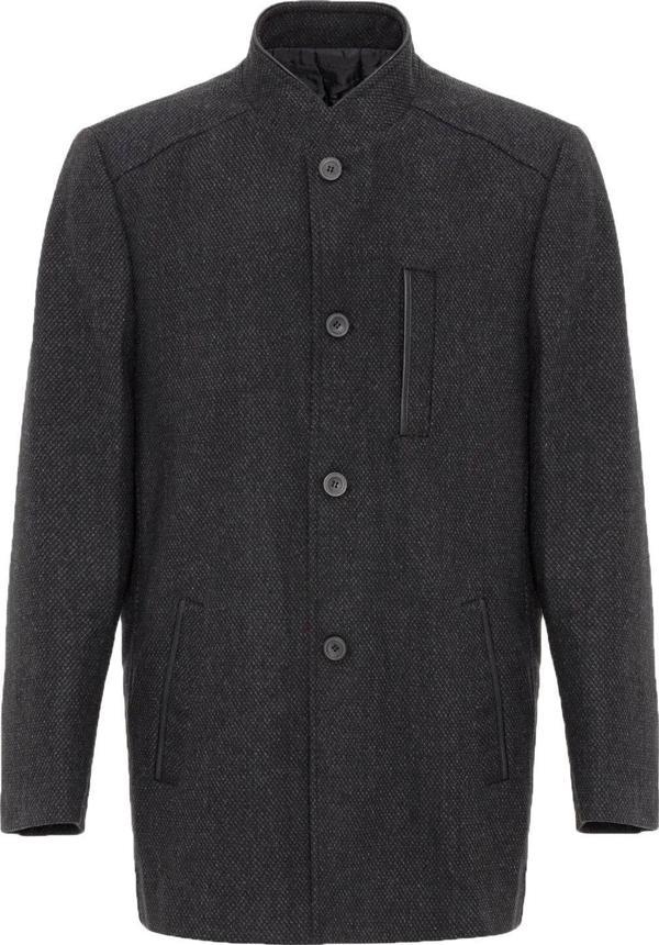 SÜVARİ Hakim Yaka Regular Kalıp Armürlü Kaban - Image 1