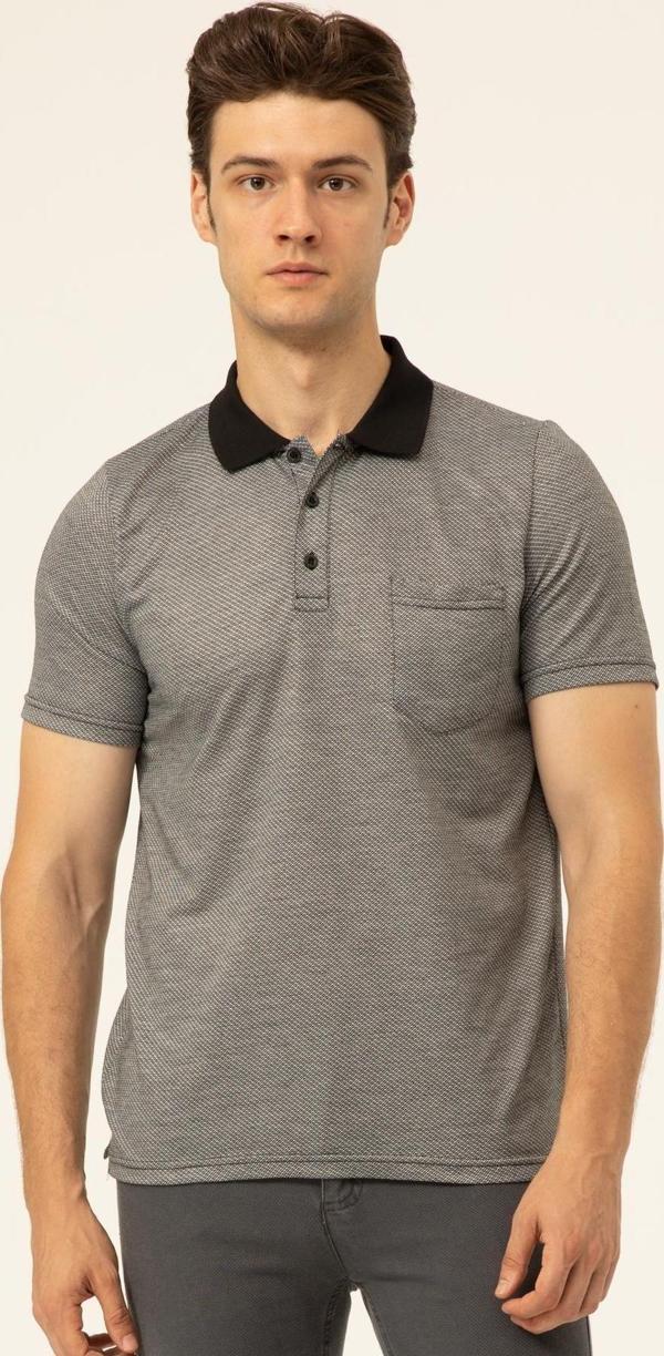 SÜVARİ Polo Yaka Regular Kalıp Armürlü Tişört - Image 1