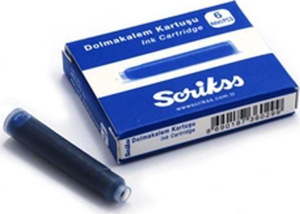 Scrikss 6'lı Mavi Dolma Kalem Kartuşu  - Image 1