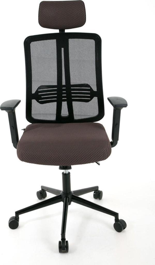 Zeon Comfort Ofis Koltuğu Çalışma Koltuğu Kahverengi Siyah Yıldız Ayak - Image 1