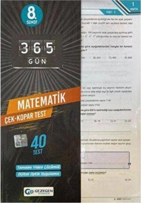 8.Sınıf Matematik Yaprak Test Gezegen Yayıncılık - Image 1